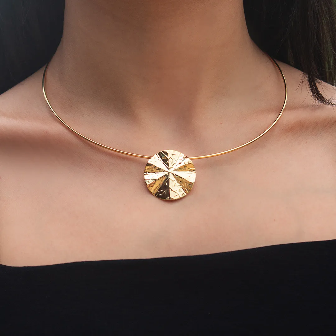 COLAR ARO COM PINGENTE REDONDO COLAR ARO COM PINGENTE REDONDO