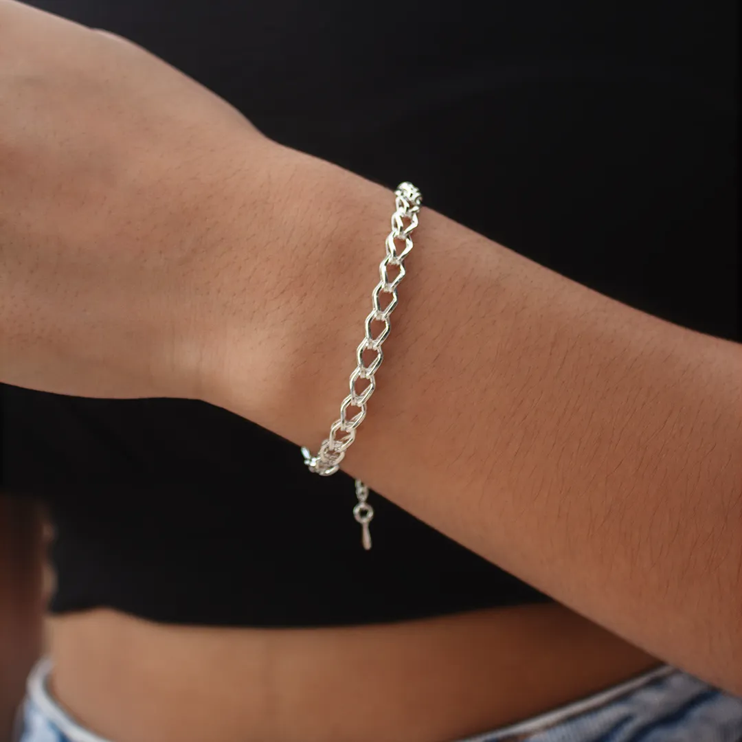 PULSEIRA CORRENTE GOTAS DUPLAS PULSEIRA CORRENTE GOTAS DUPLAS