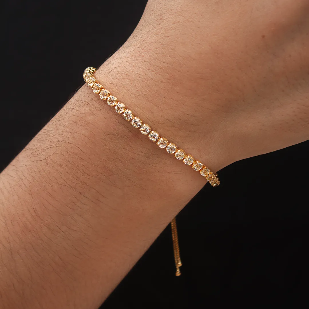 PULSEIRA VENEZIANA AJUSTÁVEL RIVIERA CRISTAL PULSEIRA VENEZIANA AJUSTÁVEL RIVIERA CRISTAL