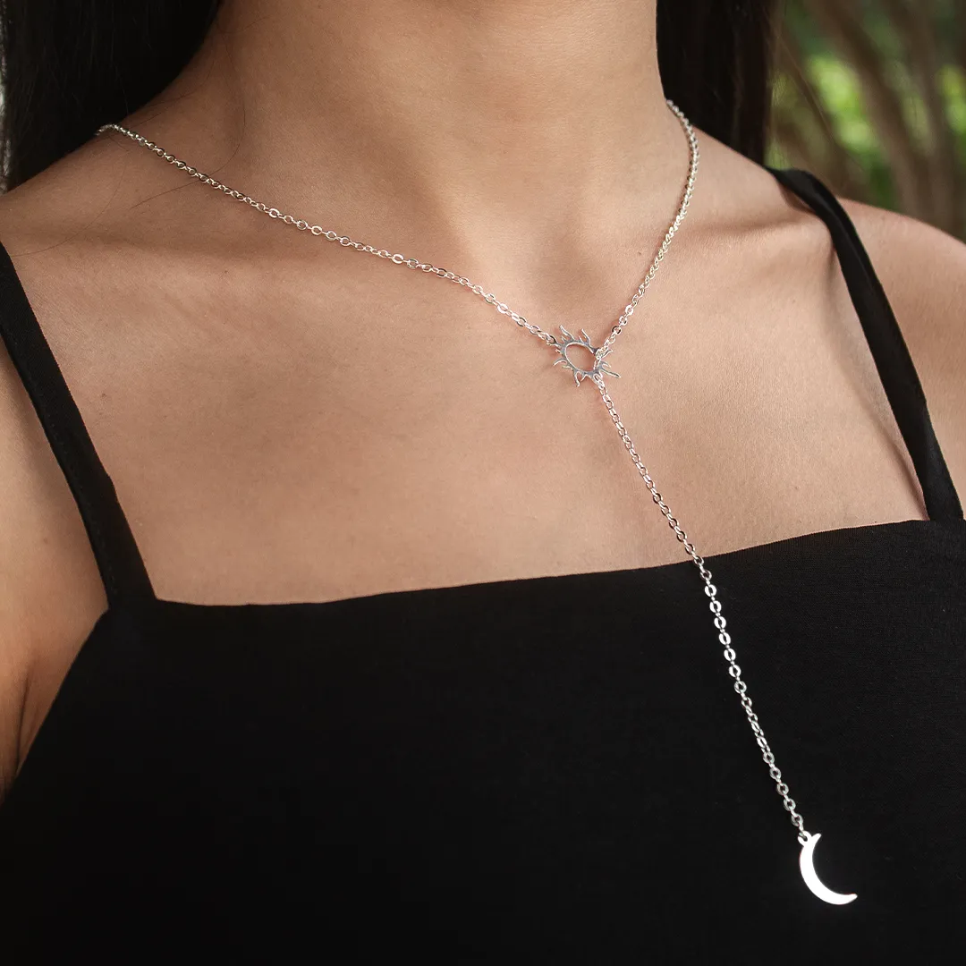 COLAR GRAVATINHA SOL E LUA COLAR GRAVATINHA SOL E LUA