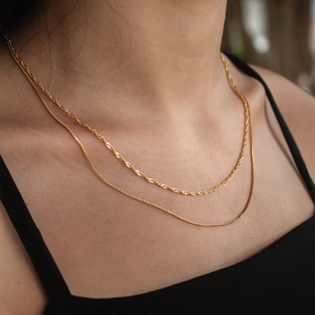 COLAR DUPLO SINGAPURA E VENEZIANA COLAR DUPLO SINGAPURA E VENEZIANA