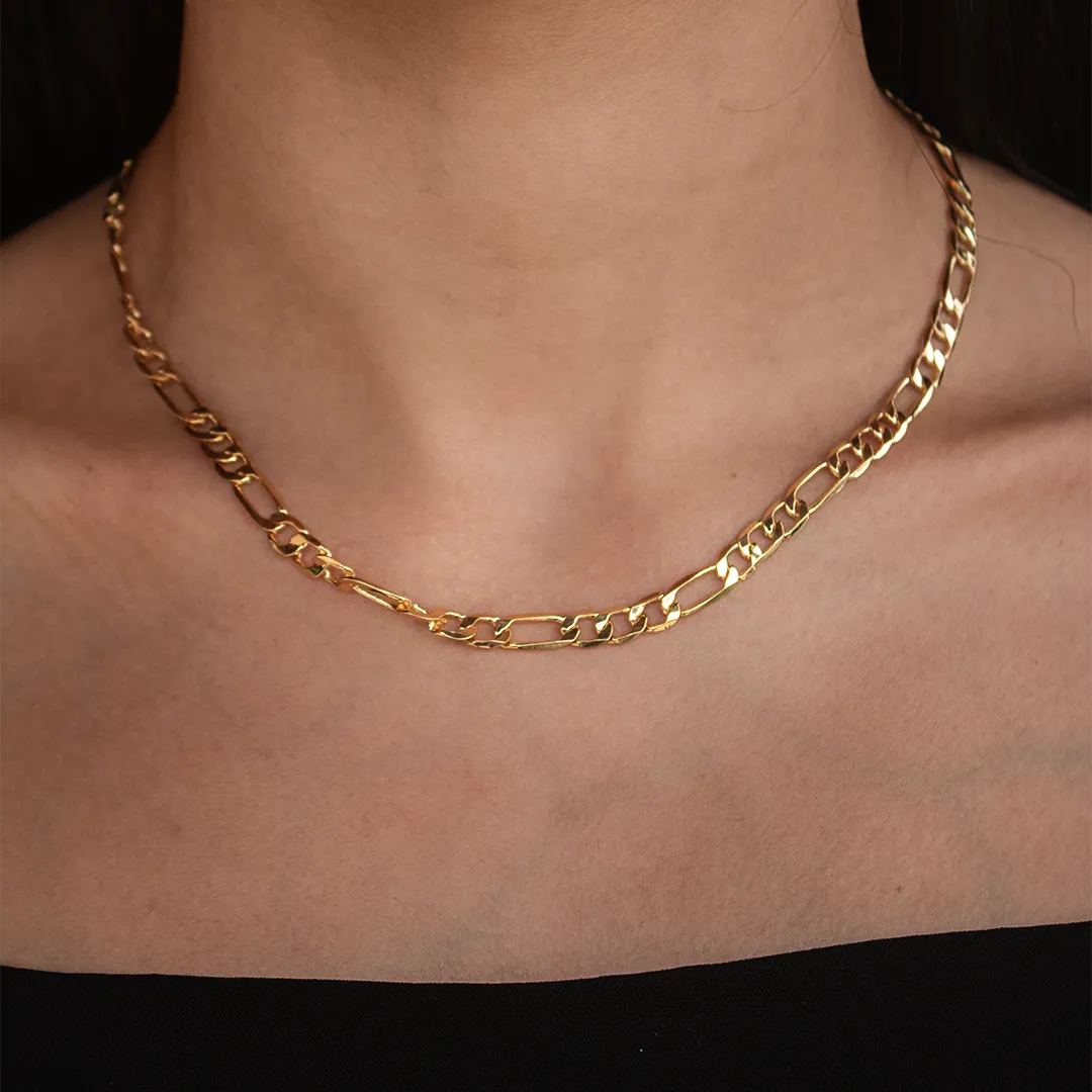 COLAR CHOKER CORRENTE FÍGARO COLAR CHOKER CORRENTE FÍGARO