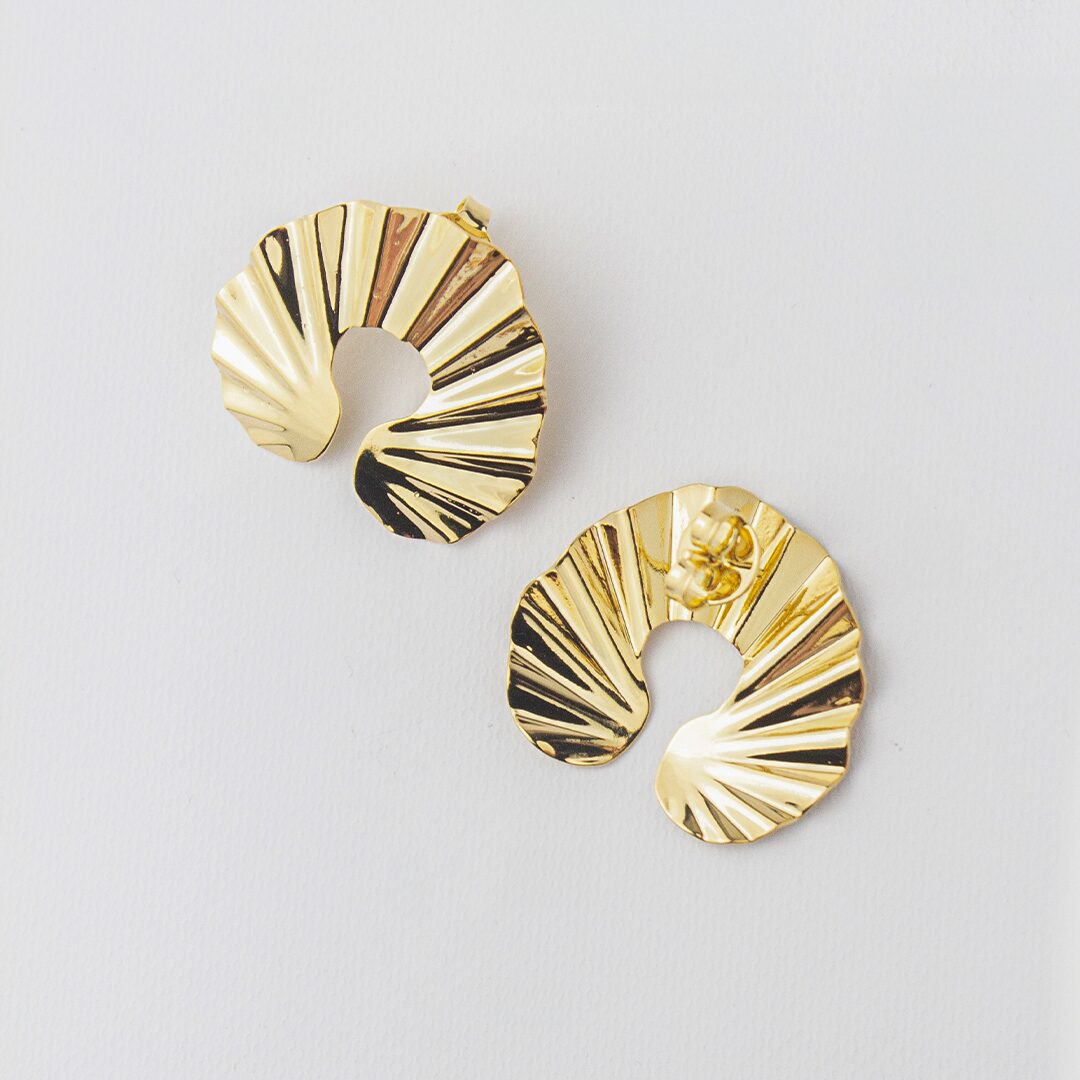 BRINCO FOLHA PLISSADA BRINCO FOLHA PLISSADA